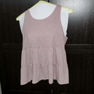 Pink Republic ruffled tank top, size L